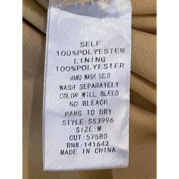 She & Sky Smocked Neck Yellow Print Dress Ruffled Long Sleeve Med Cottage BOHO - Picture 9 of 11